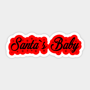 Santa`s baby- cute, feminine, festive design, christmas gift Sticker